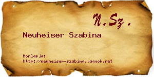 Neuheiser Szabina névjegykártya